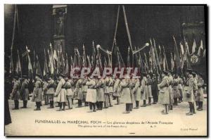 Old Postcard Funerals of Marechal Foch The glorious flags of French & # 39armee