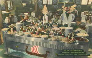 Florida Opa Locka Old Scandia's Famous Smorgasbord Thomas Postcard 22-779