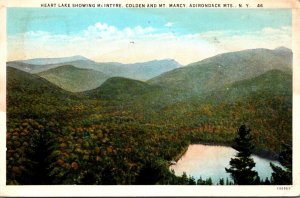 New York Adirondacks Heart Lake Showing McIntyre Colden and Mount Marcy 1934 ...