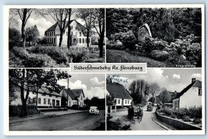 Flensburg Germany Postcard Suderschmedeby Multiview of Flensburg c1940's