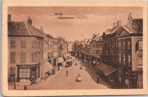 Netherlands Breda Veemarktstraat Vintage Postcard 09.51