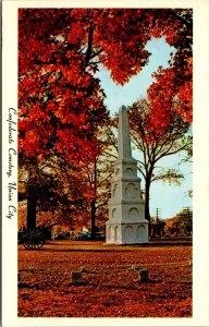 Vtg Union City TN First Monument to Unknown Confederate Dead Cemetery Postcard