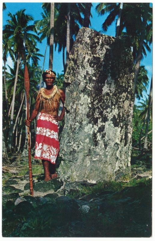 Raiatea Society Islands King Tamatoa's Rock Opoa 1960s Postcard French Polynesia