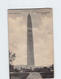 Postcard Battle Monument, Historic Bennington, Vermont