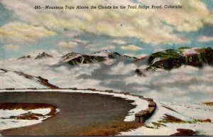 Colorado Rocky Mountains Mountain Tops Above The Clouds On The Trail Ridge Road