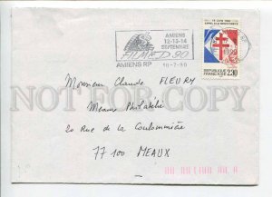 421435 FRANCE 1990 year Amiens CINEMA FILMED ADVERTISING real posted COVER