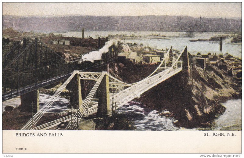 ST. JOHN, New Brunswick, Canada, 1900-1910's; Bridges And Falls