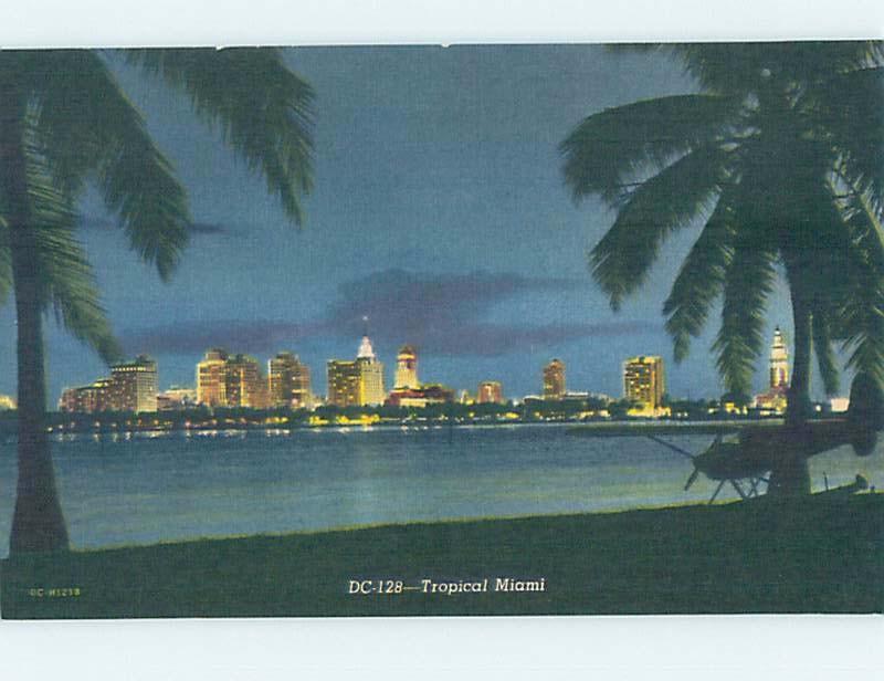 Unused Linen SKYLINE VIEW Miami Florida FL F8925