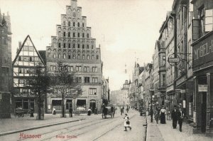 Germany Hannover Breite Strasse Vintage Postcard 03.93