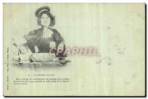 Old Postcard Doll Woman Lawyer