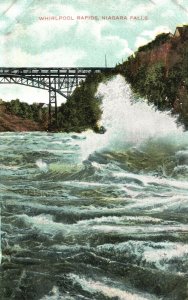 Vintage Postcard 1910's Whirlpool Rapids Niagara Falls New York Ans Ontario