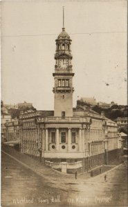 PC NEW ZEALAND, AUCKLAND TOWN HALL, Vintage REAL PHOTO Postcard (B41508)