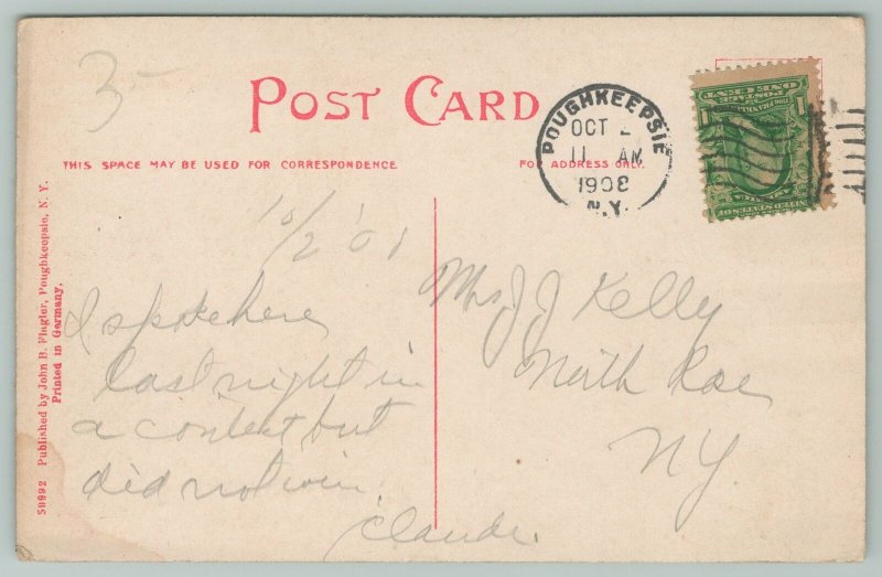 Poughkeepsie New York~Pringle Home~c1910 Postcard