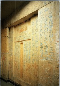West Wall of the Tomb Chapel of Ka I Pura Saqqara Egypt Postcard
