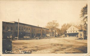 Bristol NH Central Square Rollin's Block Davis Brothers Real Photo Postcard