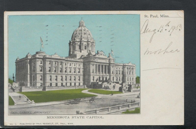 America Postcard - St Paul, Minnesota State Capitol      T9202