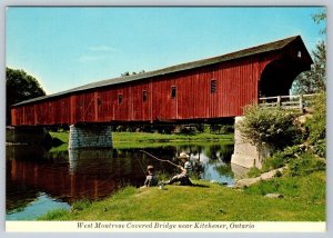 West Montrose Covered Bridge, Near Kitchener Ontario, Canada, Chrome Postcard #2