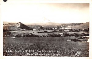 Mount Hood from Fifteen Mile Valley, Real Photo - Dalles-California Highway, ...