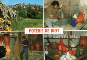 Poterie de Biot Anduza French Pottery Postcard Please Read