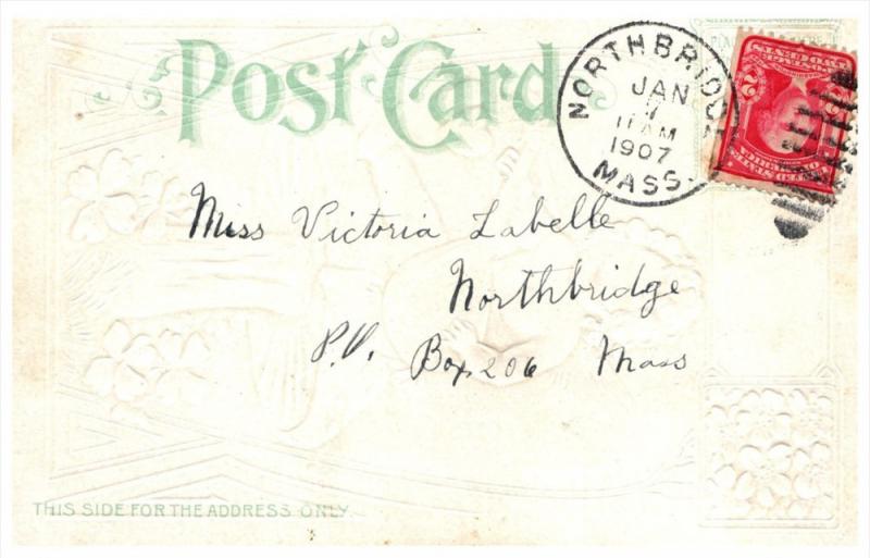 Cupid sitting on Toadstool  playing Mandolin Valentine