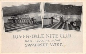 Sumerset Wisconsin River Dale Nite Club Bar Lounge Real Photo Postcard AA74860