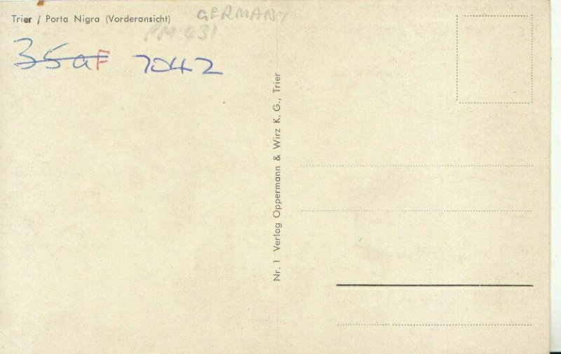 Germany Postcard - Trier - Porta Nigra (Vorderansicht) - Ref TZ7668