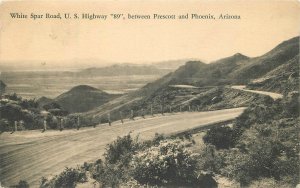 Postcard Arizona Phoenix White Spar Road US Hwy 89 Prescott Albertype 23-7148