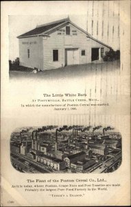 Battle Creek Mich MI Postum Cereal Co. Little White Barn c1910 Postcard
