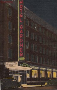 Postcard Hotel Gardner Fargo North Dakota 1953