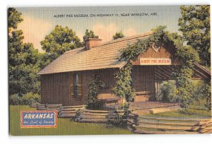 Winslow Arkansas AR Postcard 1930-1950 Albert Pike Museum on Highway 71