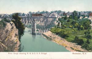 R.W.& O. Railroad Bridge at Genesee River Gorge - Rochester NY, New York - UDB