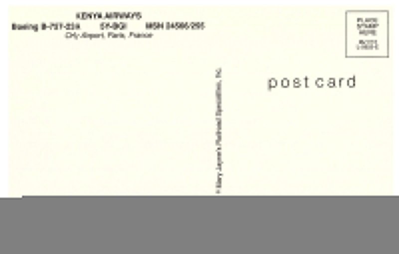 Kenya Airways Boeing B-757-23A Airplane Postcard