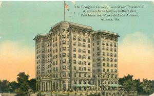 Atlanta GA 1912 Postcard  Rendering of Georgian Terrace  Hotel, Peachtree