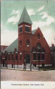 Presbyterian Church New Castle Indiana Vintage Postcard C127