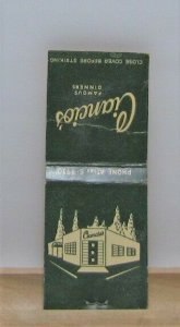 Ciancio's Famous Dinners Denver Colorado Vintage Matchbook Cover 