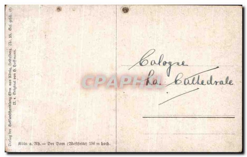 Postcard Old Der Koln Dom