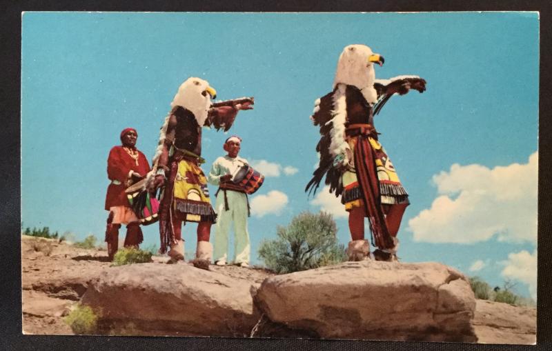 Postcard Unused Indian Eagle Dancers NM LB