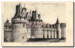 Old Postcard Dissais Entrance And Facade Is Du Chateau