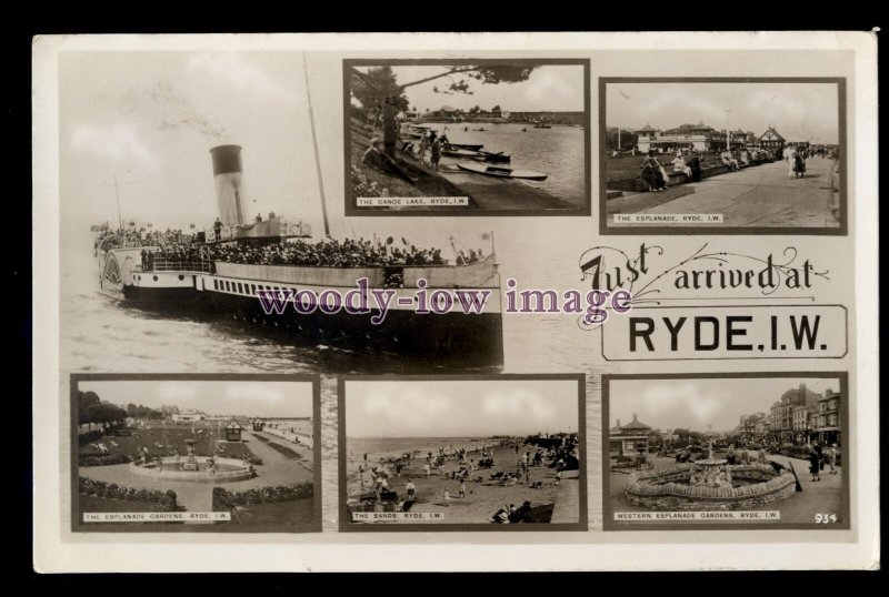 h1984 - Isle of Wight - Paddle Steamer Balmoral on Ryde Multiview postcard