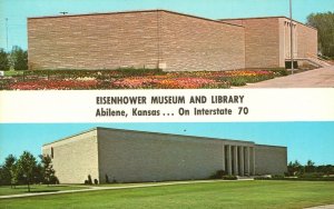 Vintage Postcard Eisenshower Museum and Library Abilene Kansas KS