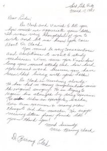 Dr Barney Clark Heart Surgery Medical History Hand Signed Letter