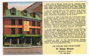 Boston, Mass, Ye Olde Oyster House at Union Street