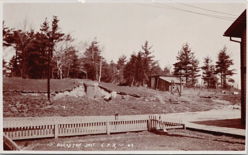 Burketon Junction Ontario CPR Unused J. White & Son RPPC Postcard F96