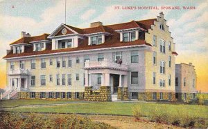 St Luke's Hospital Spokane Washington 1910c postcard