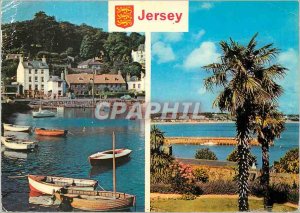 Modern Postcard St Aubin's Harbor Jersey CI