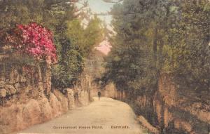 Bermuda Government House Road Street View Antique Postcard K62267