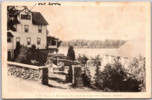 Postcard Port Stanton Ontario Shuffle Court at Wildwood Inn Sparrow Lake