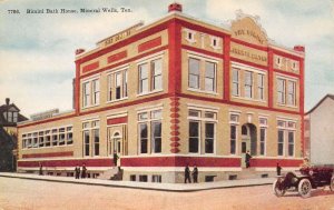 Mineral Wells Texas Bimini Bath House, Color Lithograph Vintage Postcard U8958