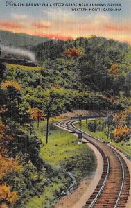 Southern Railway on a Steep Grade Western North Carolina South Carolina Train...