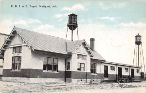 Stuttgart Arkansas Train Station Vintage Postcard AA43034